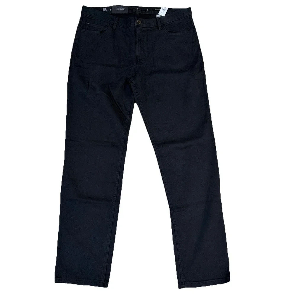 Banana Republic Slim Stretch-Corduroy Traveler Pant Size 36x32 NEW! Black
